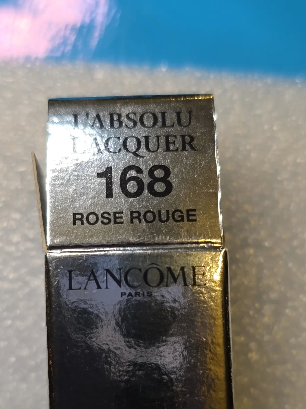 L'Absolu Lacquer Liquid Lipstick — 168 Rose Rouge (Pink/Red)